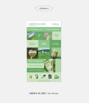 Bloom Green is life Stickers