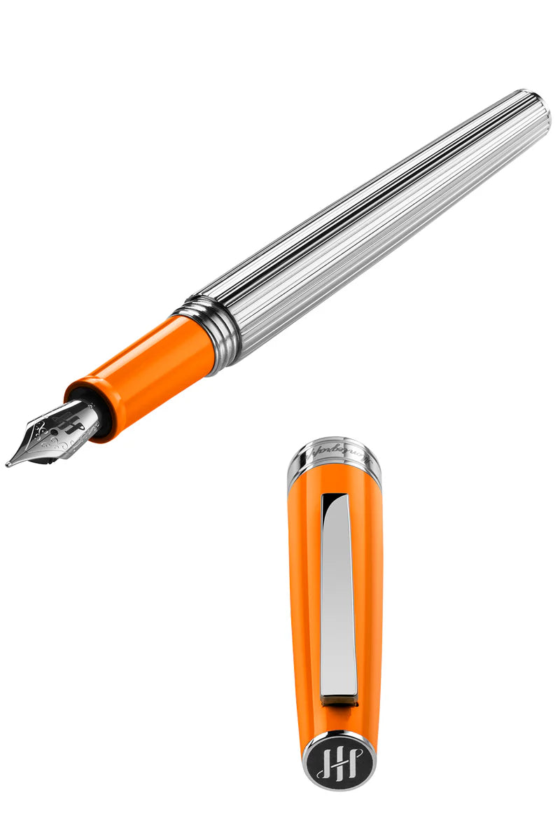 Stylo Montegrappa Duetto Noir - Capuchon En Argent 925 Strié - Stylo à Bille/roller - Occasion