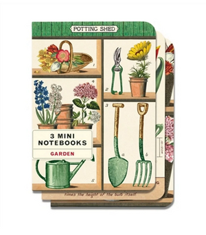 Cavallini Mini Notebooks Set 3 Gardening