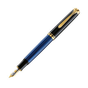 Pelikan Pluma Fuente Souveran M600 Black / Blue Stripe