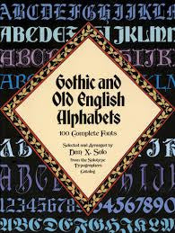 Gothic and old english alphabets