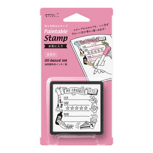 Midori  Paintable  Stamp Pre-inked   Mi favorito