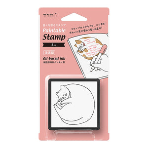 Midori  Paintable  Stamp Pre-inked  Gato