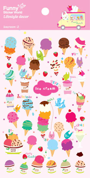 Funny Ice Cream Stickers