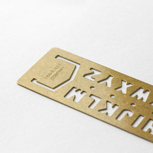 Traveler's Company Brass Alphabet Template Bookmark
