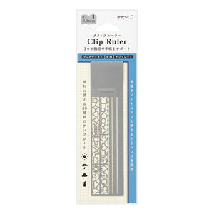 Midori Clip Ruler Silver