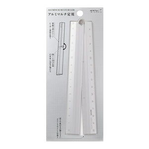Midori Aluminum Multiple Ruler Silver A 30cm