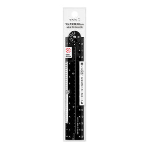 Midori Multi Ruler Black A 30cm