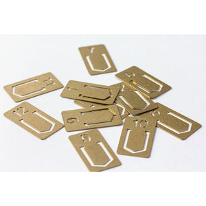 Traveler's Company Brass Clips Numbers