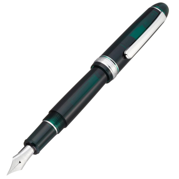 Platinum #3776 Century Green Silver Pluma Fuente