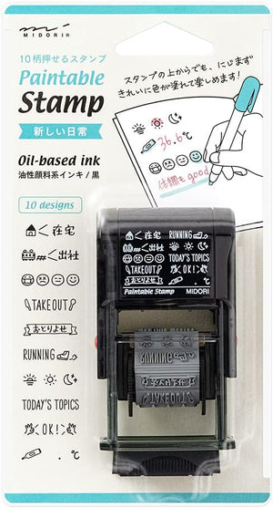 Midori Paintable Rotating Stamp Daily Life