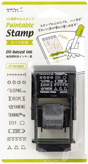 Midori Paintable Rotating Stamp Daily Life Record