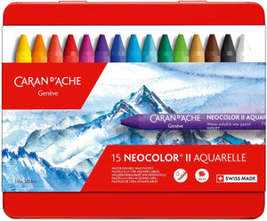 Caran d'Ache Neocolor II Water-Soluble Wax Pastel Set 15