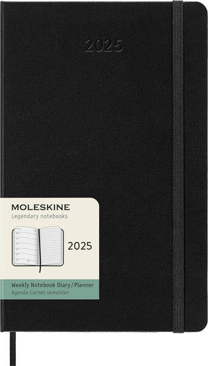 Moleskine Agenda Semanal 2025 Negro Pasta Suave