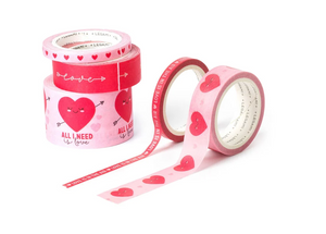 Legami Washi Tape Set de 5 - Corazón