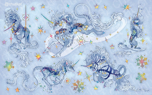 Chutkat Winter Unicorns Stickers