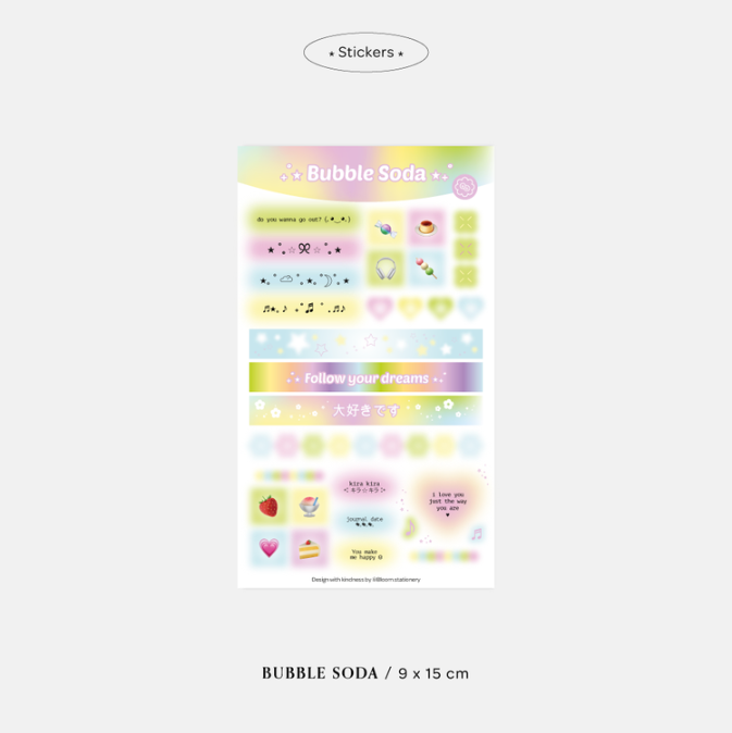 Bloom Bubble Soda stickers