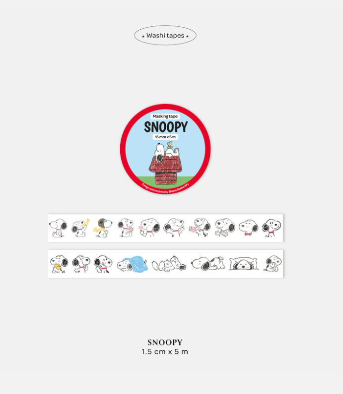 Bloom Washi Tape Snoopy
