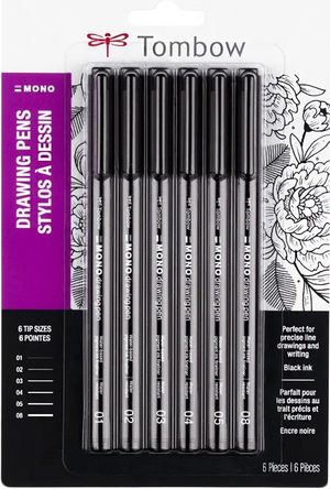 Tombow MONO Set de 6 Drawing Pens