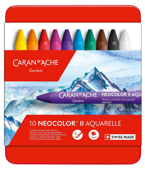 Caran d'Ache Neocolor II Water-Soluble Wax Pastel Set 10