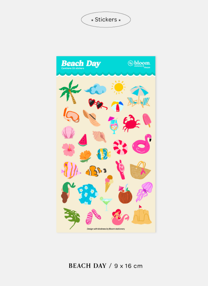 Bloom Beach Day stickers