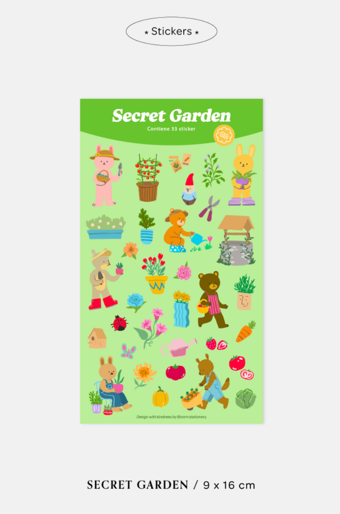 Bloom Secret Garden stickers
