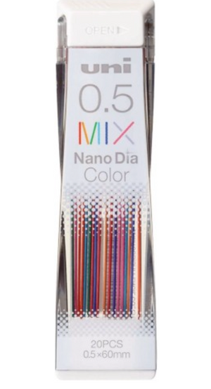 Uni Nano Dia Minas de colores 0.5mm