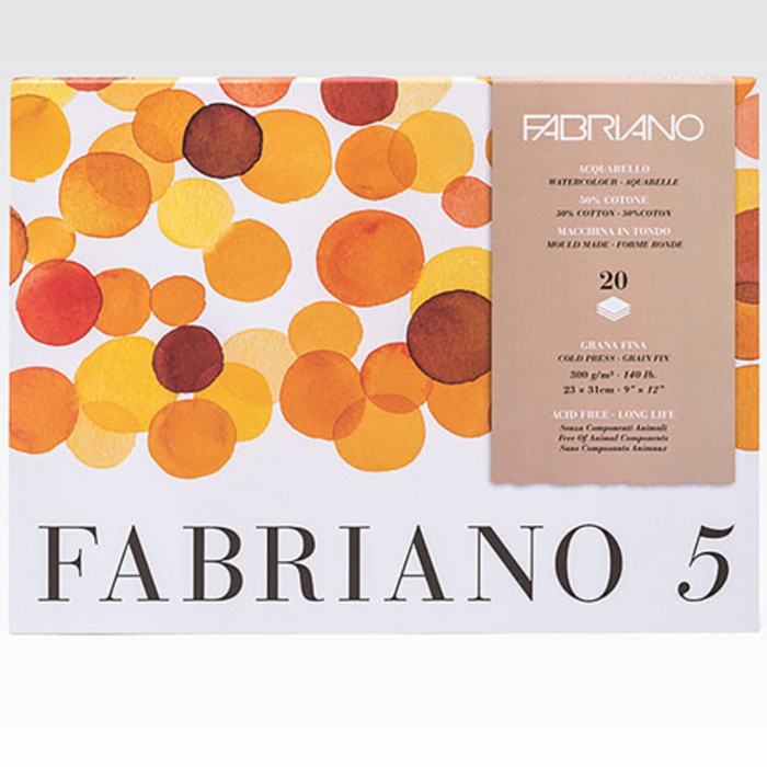 Fabriano 5 Block Acuarela Grano fino