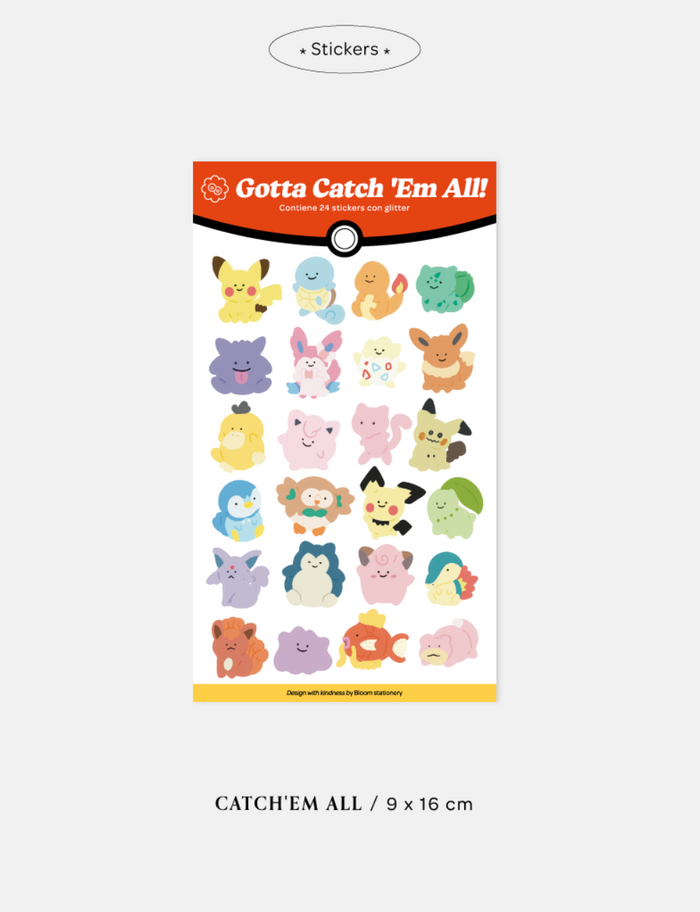 Bloom Pokemon: Gotta Catch'em All! stickers