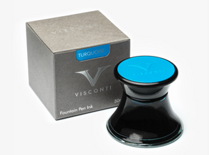 Visconti Glass Inkwell Turquoise