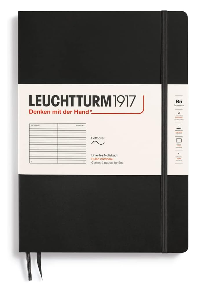 Leuchtturm1917 Libreta B5 Negro Soft Cover