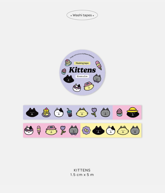 Bloom Washi Tape Kittens