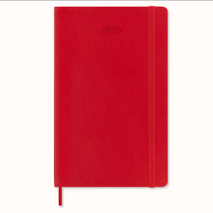 Moleskine Agenda Diaria 2025 Roja Pasta Suave