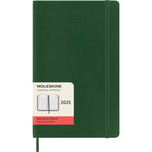 Moleskine Agenda Diaria 2025 Verde Mirto Pasta Suave