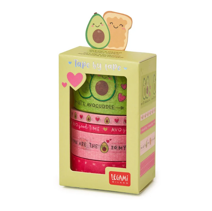 Legami Washi Tape Set de 5 - Aguacate