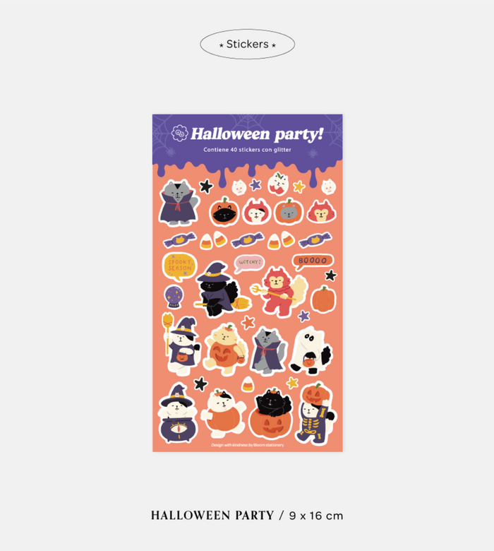 Bloom Halloween Party stickers