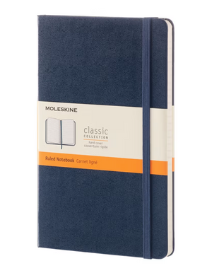 Moleskine Classic Notebook Azul Zafiro Pasta Dura Raya