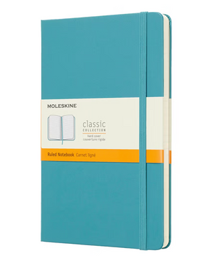 Moleskine Classic Notebook Azul Arrecife Pasta Dura Raya