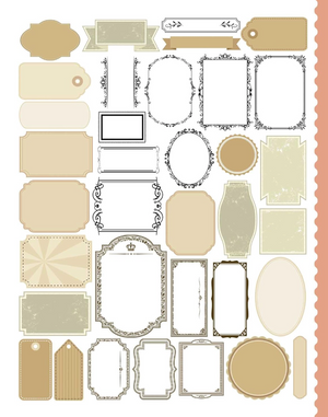 Junk Journal Cutouts - Vintage Designs Libro