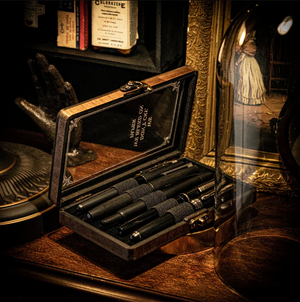 Blue Star Crafts 5 Pen Display Case Walnut Veneer
