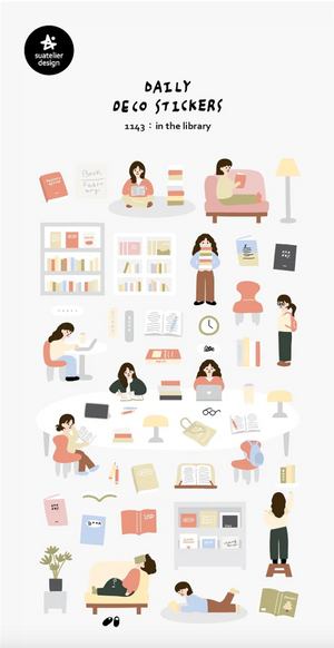 Suatelier 1143 In the Library Stickers