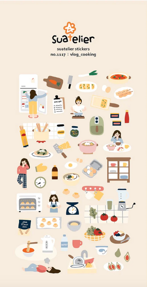 Suatelier 1117 Vlog Cooking Stickers