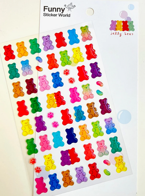 Funny Jelly Bear Stickers