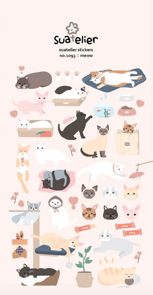 Suatelier 1093 Meow Stickers