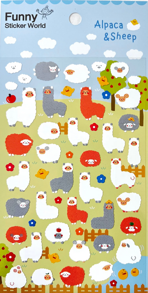 Funny Alpaca & Sheep Stickers
