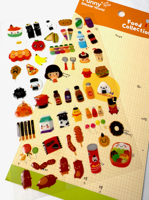 Funny Food Collection 3 Gel Stickers
