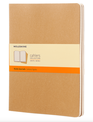 Moleskine Cahier Set de 3 Kraft Rayas