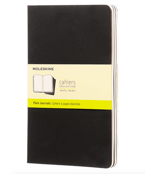 Moleskine Cahier Set de 3 Negro Liso