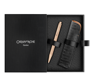 Caran d'Ache Ecridor Damier Rose Gold Set