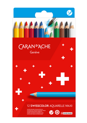 Caran d'Ache Swisscolor 12 Maxi Colour Set